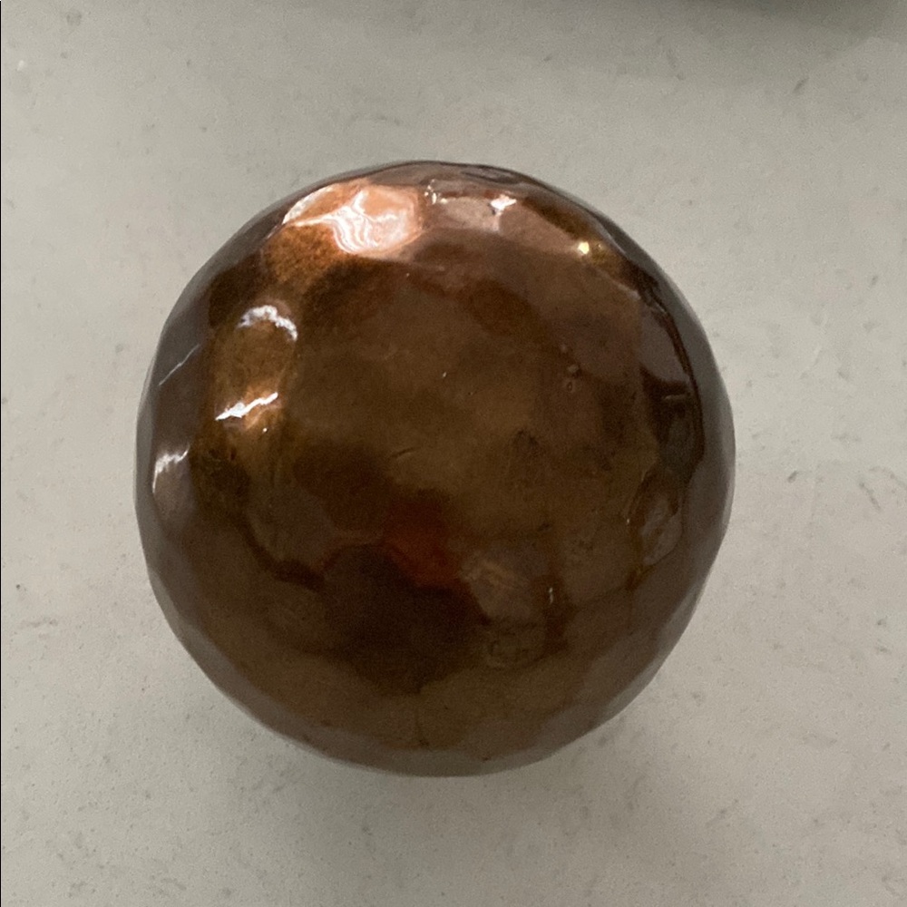 Pier 1 Hammered Copper Decorative Sphere